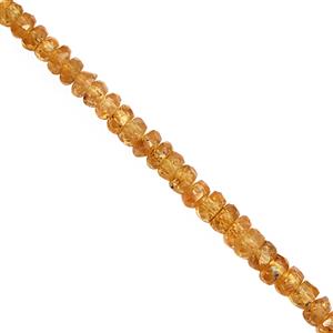 20cts Spessartite Faceted Rondelles Approx 2x1 to 3.5x1mm, 22cm Strand