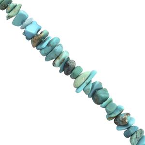 30cts Turquoise Rough Nuggets Approx 2x0.5 to 10x4mm, 19cm strands 