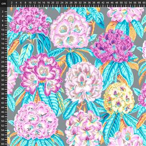 Kaffe Fassett Collective Rhododendrons Grey Fabric 0.5m
