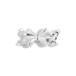 925 Sterling Silver Bow Clasp, Approx 9x20mm