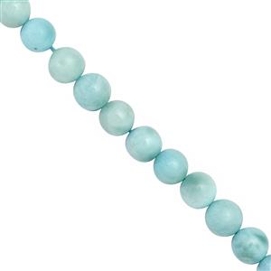 30cts Larimar Smooth Round Approx 4 to 5mm, 20cm Strand