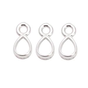 925 Sterling Silver Bail With Loop Approx 5*10mm, 3pcs