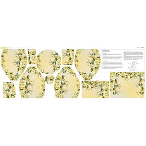 Debbi Moore Designs Tablet Holder Spring Yellow Blossom Fabric Panel (140 x 53cm)