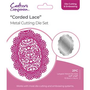 Gemini - Metal Die - Delicate Lace Create-A-Cards - Corded Lace - 2PC