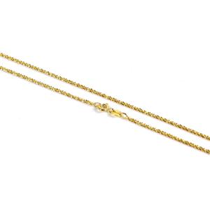  Gold Plated 925 Sterling Silver Cauliflower Chain Approx 1,2mm, Length Approx 18 lnch