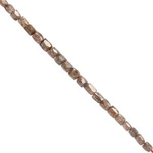 Natural 1.95cts Red Diamond Faceted Pipe Approx 1x2mm, 5cm Strand