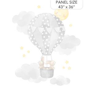 Snuggle Bunny Collection Balloon Flannel Panel 0.96m