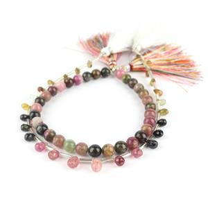 Mark Smith's Specials - Natural & Rainbow Tourmaline; x2 Strands round and faceted Drops