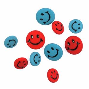 Novelty Smiley Faces Buttons Pack of 10