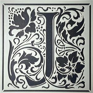 Stencil Up  Cloister Letter - J- William Morris inspired