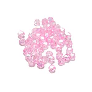 Rose Glass Bicone Beads 3mm (50pcs)