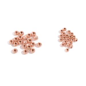 Rose Gold 925 Sterling Silver Spacer Beads, 3mm and 4mm - 40pcs