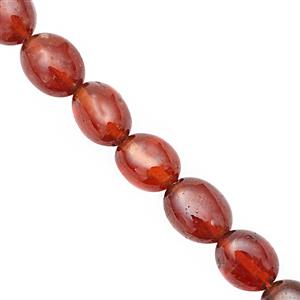 90cts Hessonite Garnet Smooth Oval Approx 5x4 to 8.5x6.5mm, 40cm Strand