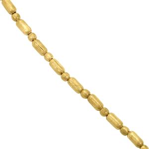Gold Plated Base Metal Stardust Spacer Beads, Approx 3x4mm & 3mm, 15cm Strand