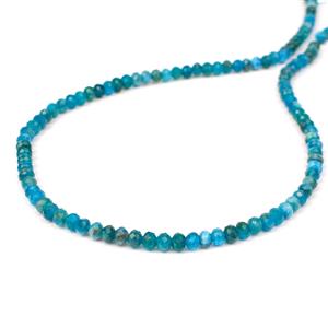 30cts Apatite Faceted Rondelles Approx 3x4mm, 38cm Strand