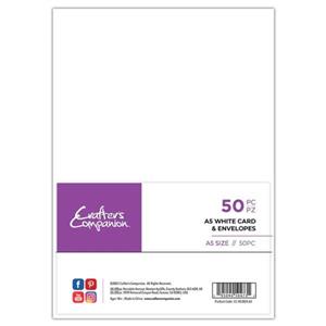 Crafter's Companion - A5 White Card & Envelopes 50pc