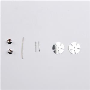 935 Argentium Finest Blossom Earrings Kit