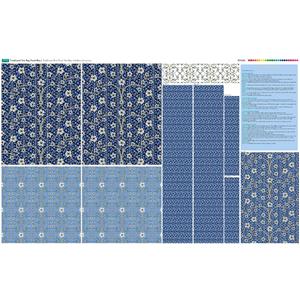 Blue Traditional Tote Bag Fabric Panel (140 x 96cm)