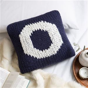 Wool Couture Midnight Monogram Cushion Knitting Kit With Free Knitting Needles Worth £4