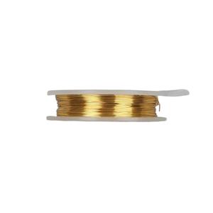 10m Gold Coloured Silver Plated Copper Wire 0.4mm