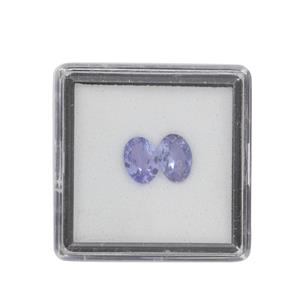 1.15cts Tanzanite Brilliant Oval Approx 7x5mm Loose Gemstone (Pack of 2)