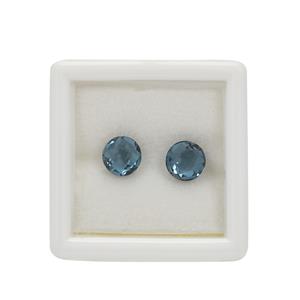 1.35cts London Blue Topaz Briollette Round Approx 6mm (Pack of 2)
