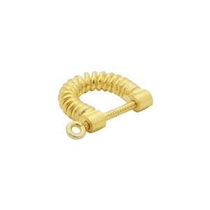 Gold Plated 925 Sterling Silver Screw Pin Clasp, Approx 15mm