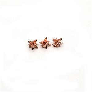 Rose Gold Plated 925 Sterling Silver Pineapple Bail Approx 8x6.7mm (3pcs)