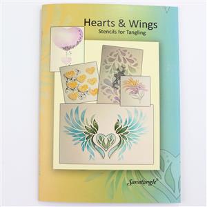 Sanntangle - Hearts and Wings Silhouette Stencil & Booklet 