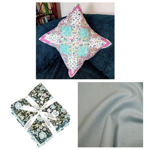 Suzie Duncan's Liberty Duckegg Crossed Floral Cushion Kit: Instructions & Fabrics 0.5m & 5 FQ