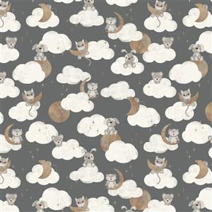 Sweet Lullaby Collection Floating Friends Dark Fabric 0.5m
