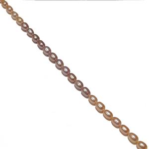 Ombre Freshwater Cultured Rice Pearls Approx 5-6mm, 38cm Strand
