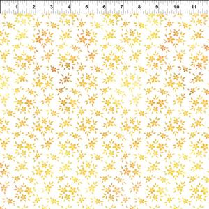 Jason Yenter Garden Of Dreams II Collection Myosotis Yellow Fabric 0.5m