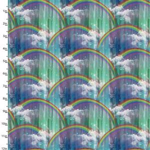 Princess Dreams Rainbow Waterfall Fabric 0.5m