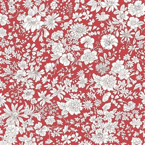 Liberty Emily Belle Jewel Tones Crimson Fabric 0.5m