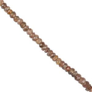45cts Andalusite Faceted Rondelles Approx 3 to 5mm, 38cm Strand
