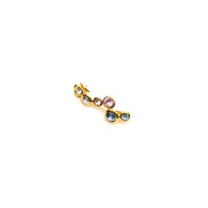 Gold Plated 925 Sterling Silver Bail With Peg Set With Swarovski Crystals