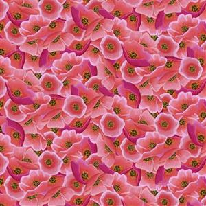 Wild Beauty Poppies Fabric 0.5m
