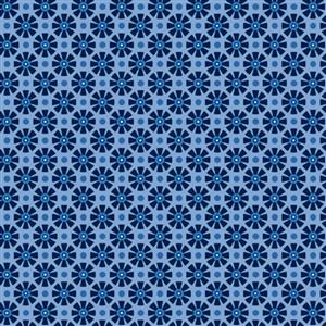 Folklorica Blues Collection Set Flower Blue Fabric 0.5m 