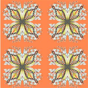 Sanntangle Diamond Orange Fabric 0.5m