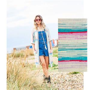 Stylecraft Savannah Tundra Pink & Blue Long Length Cardi Kit: Pattern & 11 Balls of Yarn