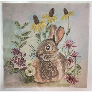 Little House of Victoria Hand Embroidery & Applique Kit - Bunny, Large 45cm Panel