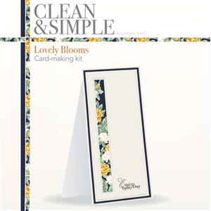 Clean & Simple Lovely Blooms Cardmaking Kit - Includes 10 Dies, 10 Stamps, 15 Sheets of Card, Foam Tape Roll & Foam Pads