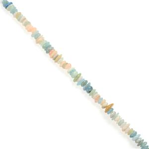 230cts Multi-Colour Beryl Centre Drilled Fancy Slices Approx 9x2.5-11x5.5mm, 38cm Strand