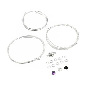 925 Sterling Silver, Amethyst, Rainbow Moonstone & Black Spinel, Wirework Project With Downloadable Instructions By Yvonne Froehlich