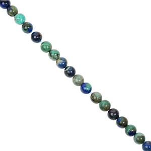 120cts Chrysocolla Plain Rounds Approx 10mm, 18cm strand