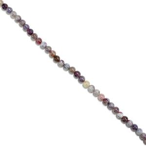 Afghan Plum Blossom Tourmaline Plain Rounds, Approx 8mm, 38cm Strand 180cts