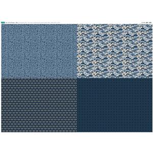 Blue Year of the Dragon Fat Quarter Fabric Panel (140 x 100cm)