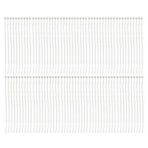 Silver Plated Base Metal Featherweight Ball Headpins, 40x1.45mm, 100pcs