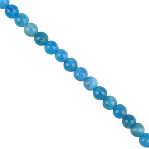 35cts Natural Apatite Plain Round Approx  4mm ,38cm Strand